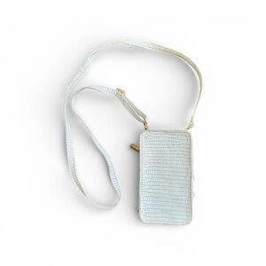 Hammitt Textured White Leather Crossbody Phone Case with Gold Hardware NWT